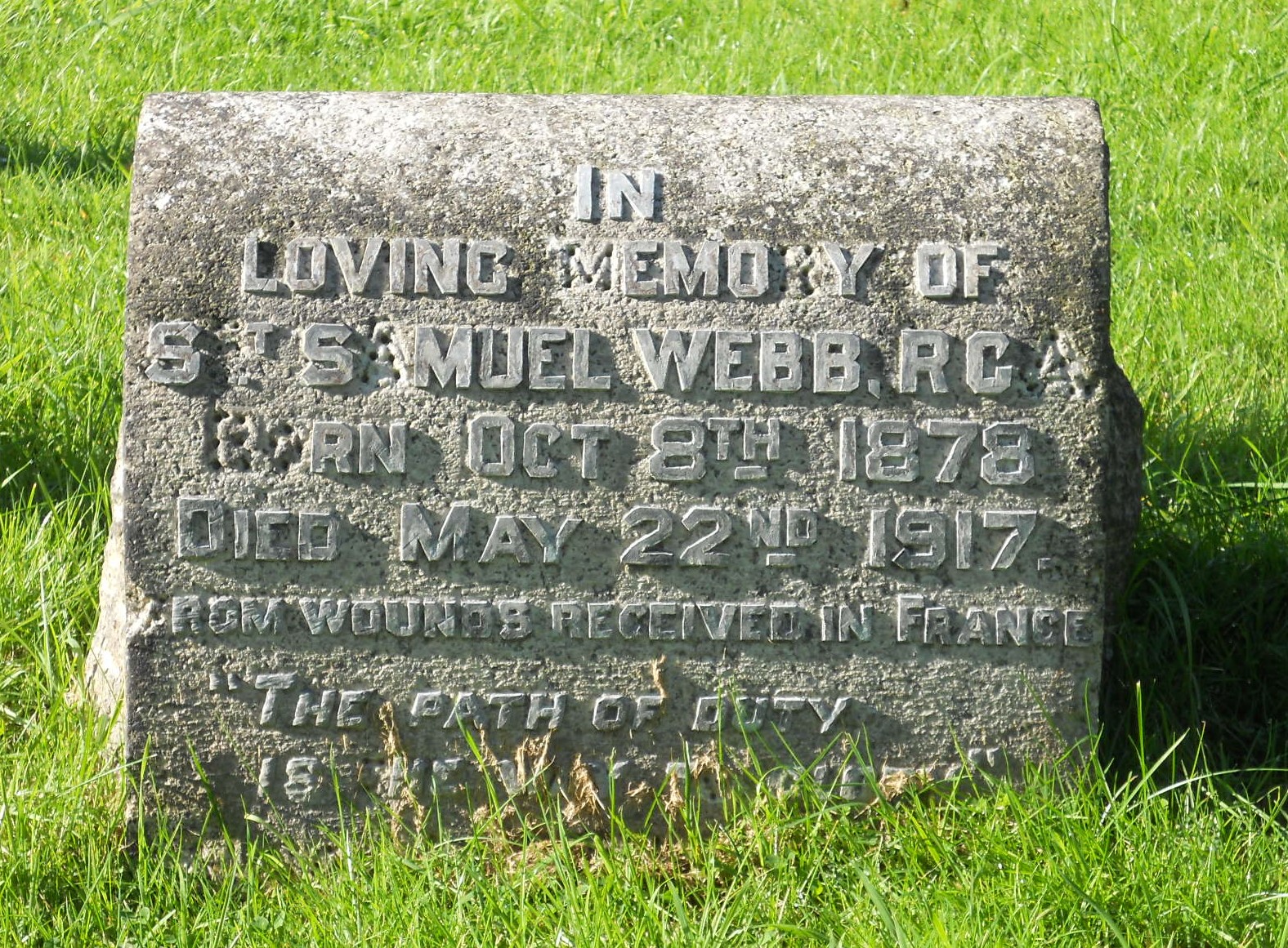 grave for s webb