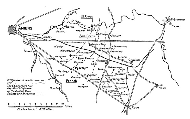 Battle of amiens map