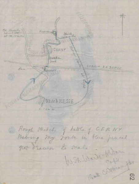 1st Bn Coldstream sketch map sep 1914